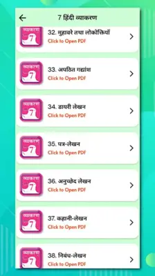 Class 7 Hindi Vyakaran Grammar android App screenshot 17