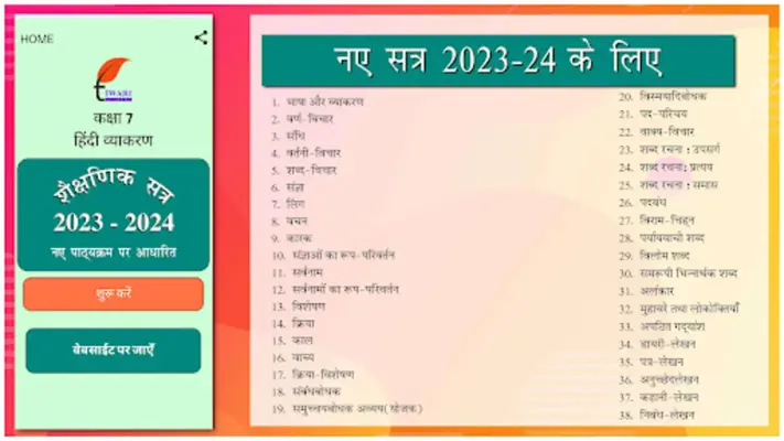 Class 7 Hindi Vyakaran Grammar android App screenshot 7